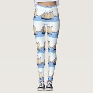 Leggings escolares de tres mástiles navegando