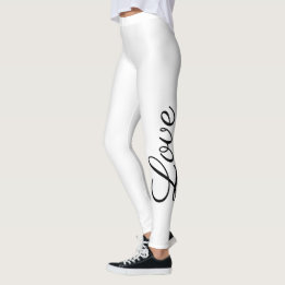 Leggings escritura en blanco y negro BUSCAR letras |