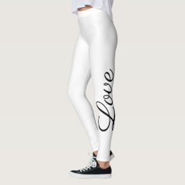 Leggings escritura en blanco y negro BUSCAR letras |