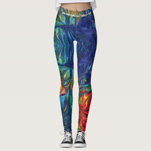 Leggings Escritura psicodélica EJECUTA A SU Personalizado D