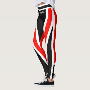 Leggings Escuadrón negro rojo