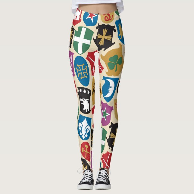 Leggings Escudo de armas: Antecedentes heráldicos. (Anverso)