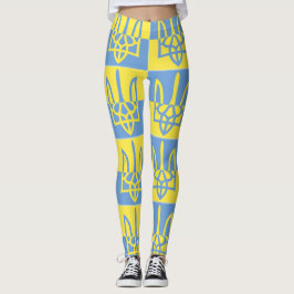 Leggings Escudo de armas de Ucrania Bandera de Poseidón Tri