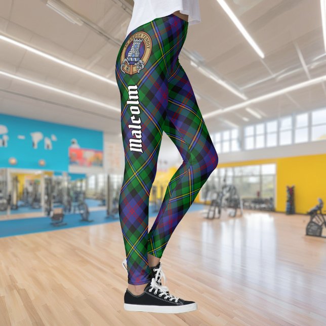 Leggings Escudo de Clan Malcolm sobre tartán (Subido por el creador)