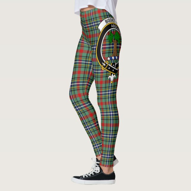 Leggings Escudo del Patrón de Clan Bisset de Escocia Mujere (Izquierda)