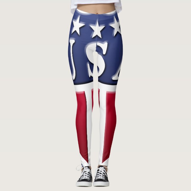 Leggings Escudo rojo, blanco azul de los EE.UU. con garras  (Anverso)