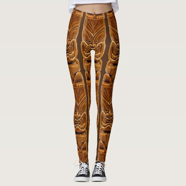 Leggings Escultura de Tiki de oro Thunder_Cove  (Anverso)