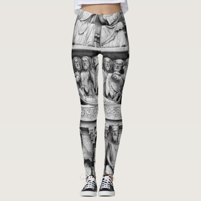 Leggings Esculturas históricas cristianas Notre Dame Paris (Anverso)