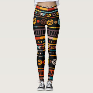 Leggings Esencia nativa americana: cosecha étnica