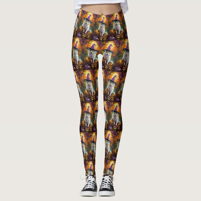 Leggings Eskimo Halloween, bruja y calabaza (Anverso)