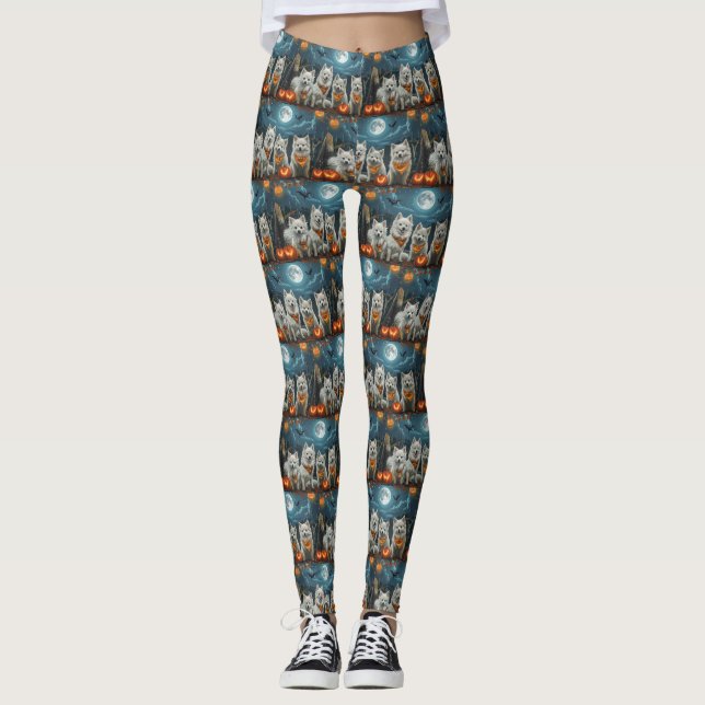 Leggings Eskimo Halloween Estadounidense Spooky (Anverso)