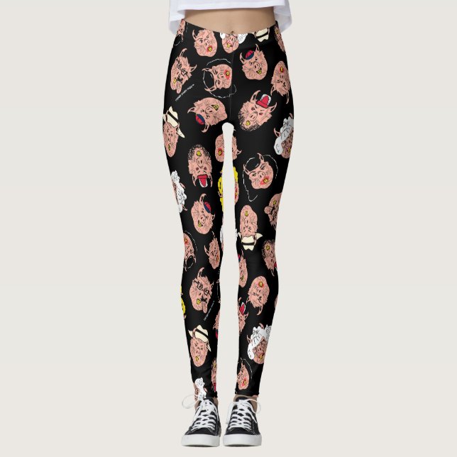 Leggings Esos cerdos Hairy Pigs Firma Piernas Negras (Anverso)