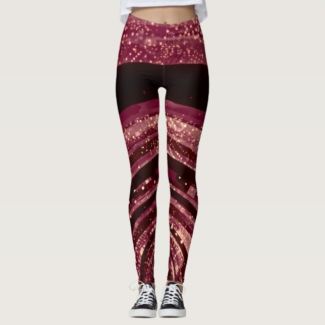 Leggings espacio 3D, fondo de ciencia ficción. (Anverso)