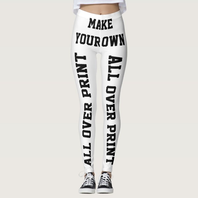 Leggings Espacio en blanco personalizado personalizado de (Anverso)