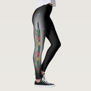 Leggings Espada de acero escocesa del tartán de Buchanan