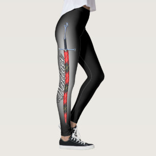 Leggings Espada de acero escocesa del tartán de Wallace de