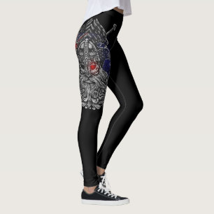 Leggings Espadas de Odin ravens Bandera de Viking Mythology