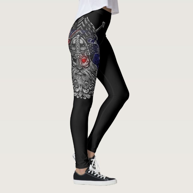 Leggings Espadas de Odin ravens Bandera de Viking Mythology (Derecha)
