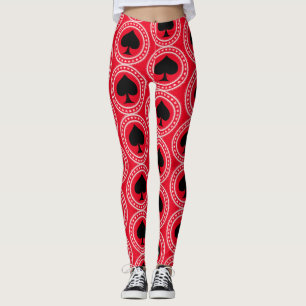 Leggings Espadas negras del corazón del círculo Thunder_C