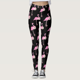 Leggings Espalda floral blanca trópica rosa