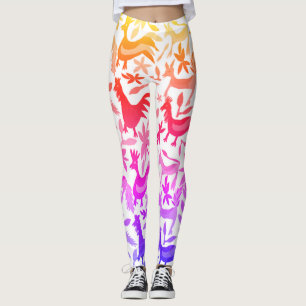 Leggings Español Otomi del arco iris