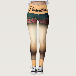Leggings Especial del Naranja Negro de Flavors Rojas
