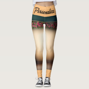 Leggings Especial del Naranja Negro de Flavors Rojas