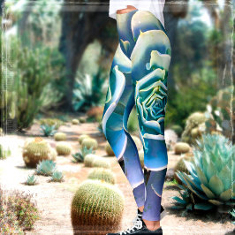 Leggings Espectacular cactus verde foto simple estilo moder