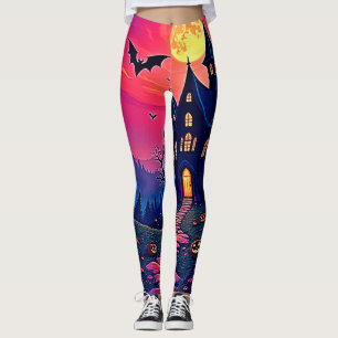 Leggings Espectacular Halloween Hauned Mansion Art