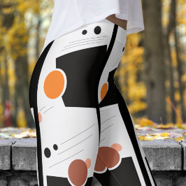 Leggings Espectacular patrón abstracto en blanco y negro