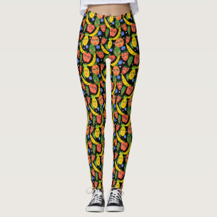 Leggings Espectacular patrón de ensalada de frutas