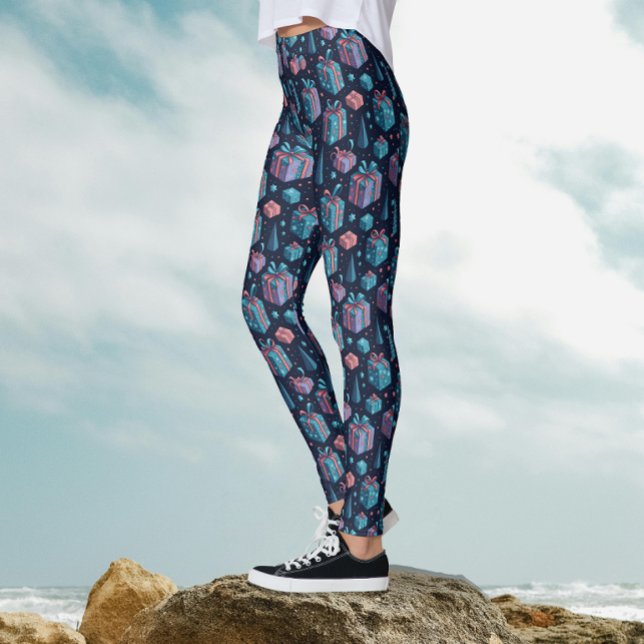 Leggings Espectacular patrón de Navidades de regalos de col (Subido por el creador)