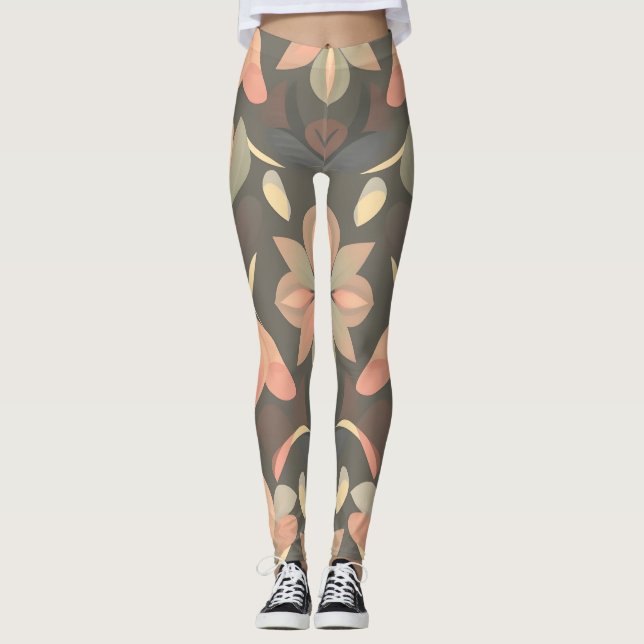 Leggings Espectaculares Leggencias de patrón sin foco - Ele (Anverso)