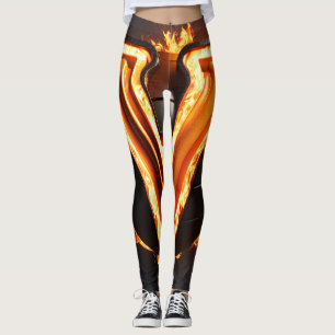 Leggings Espectaculares piernas de patrón de bola Naranja 3