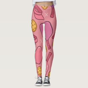 Leggings Espectáculo de pádel rosado Patrón de pádel esporá