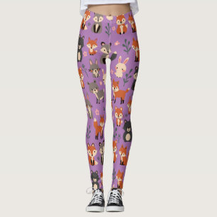Leggings Espectáculos caprichosos de animales de Woodland