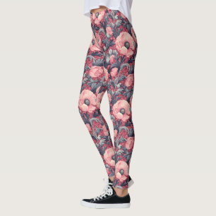 Leggings Espectáculos rosados vintage Floral
