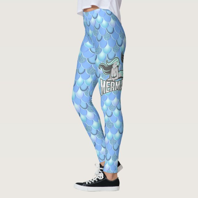 Leggings Espectro azul de colores de sirena (Izquierda)