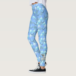 Leggings Espectro azul de las piernas de los colores de la