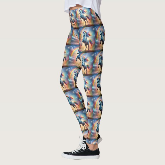 Leggings Espectro celeste: El arco iris de unicornio (Izquierda)