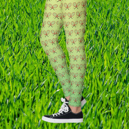 Leggings Espectro de raquetas de tenis amarillo verde