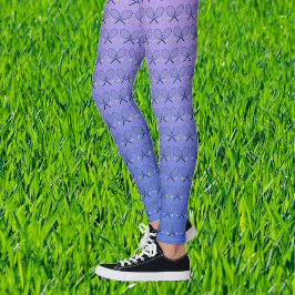 Leggings Espectro de raquetas de tenis azul rosado