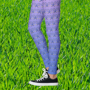 Leggings Espectro de raquetas de tenis azul rosado