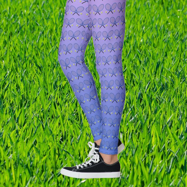 Leggings Espectro de raquetas de tenis azul rosado (Subido por el creador)