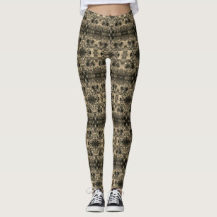Leggings Espejo con un aspecto aterciopelado, clásico beige