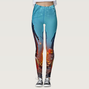Leggings Espeluznante diseño ritual de Halloween