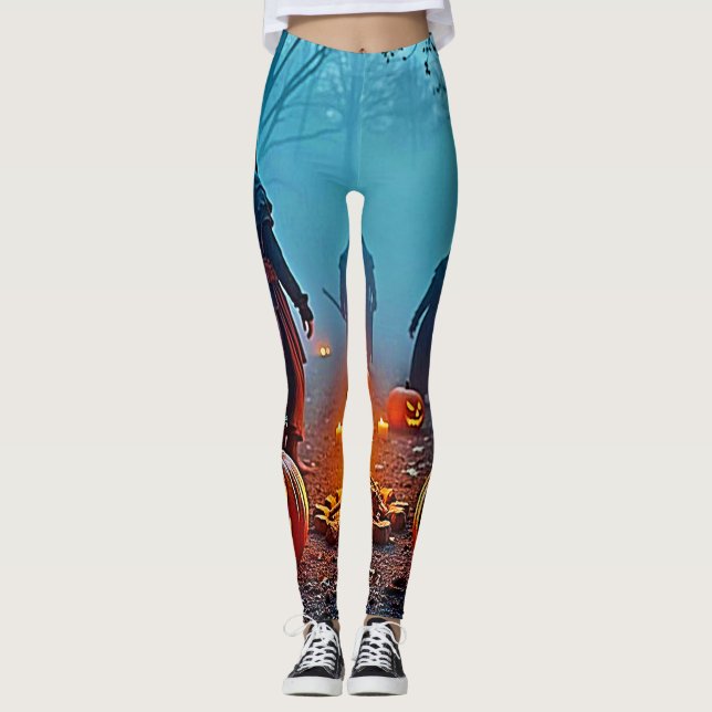 Leggings Espeluznante diseño ritual de Halloween (Anverso)