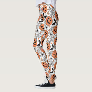 Leggings Espeluznante Patrón Halloween de Calabaza