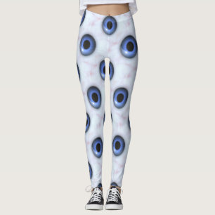 Leggings espeluznante piernas de ojos azules