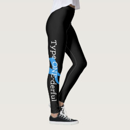 Leggings ESPERANZA de la conciencia de Blue Ribbon de la